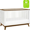 Scoot 3-in-1 Convertible Crib with Toddler Bed Conversion Kit, Natural Walnut - Cribs - 5