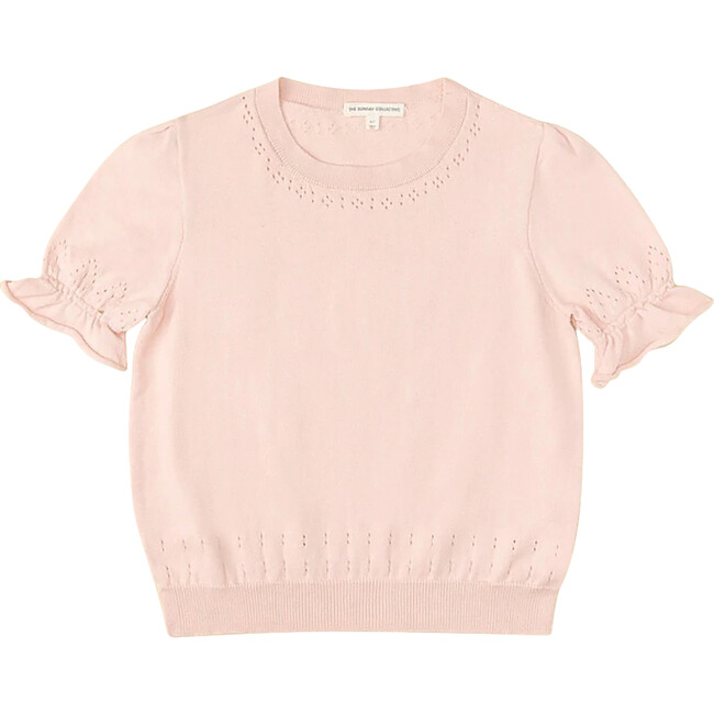 Puff Short Sleeve Top, Pink - Shirts - 1