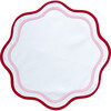 Scalloped Placemat, Pink and Red - Tableware - 1 - thumbnail
