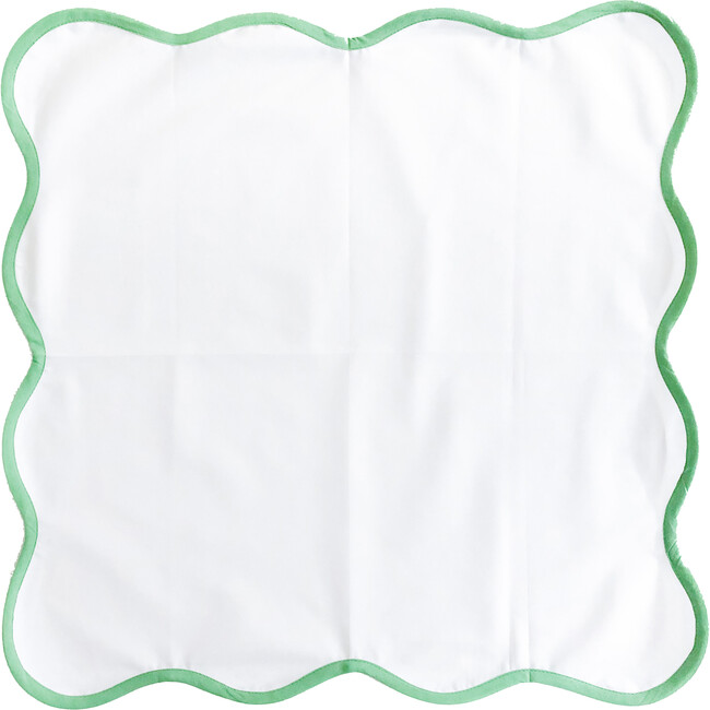 Piped Dinner Napkin, Green