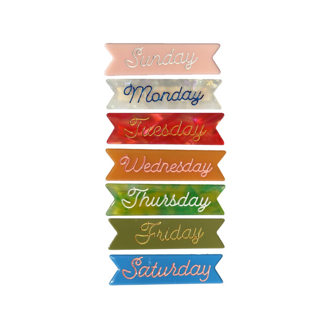 Days of the Week Hair Clips