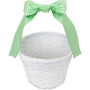 Gingham Easter Basket Sash, Green - Easter Baskets - 1 - thumbnail