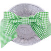 Gingham Easter Basket Sash, Green - Easter Baskets - 2