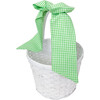 Gingham Easter Basket Sash, Green - Easter Baskets - 3