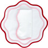 Piped Dinner Napkin, Pink - Tableware - 3 - thumbnail