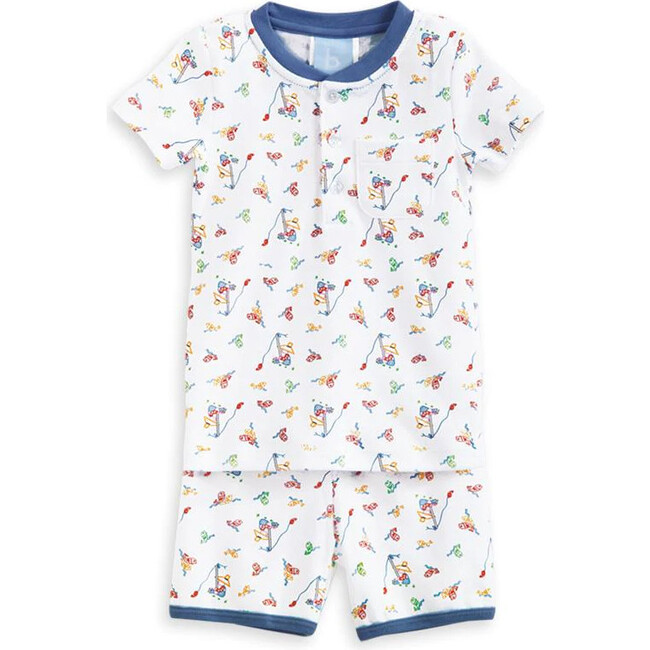 Printed Short Pima Jammies, Fisherman - Pajamas - 1