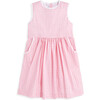 Eyelet Trim Dress, Pink Soft Check - Dresses - 1 - thumbnail