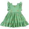 Girls Elsie Dress, Tennis Embroidery - Dresses - 1 - thumbnail