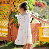 Girls Elsie Dress, Palm Embroidery - Dresses - 2
