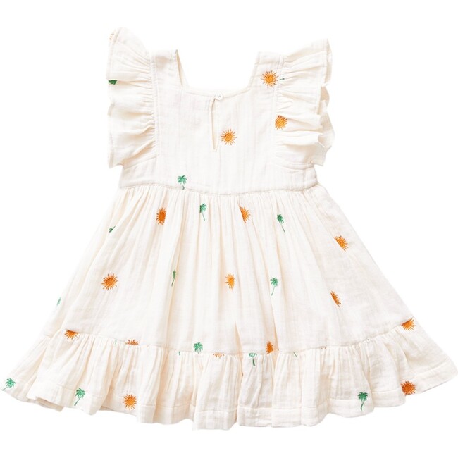 Girls Elsie Dress, Palm Embroidery - Dresses - 3