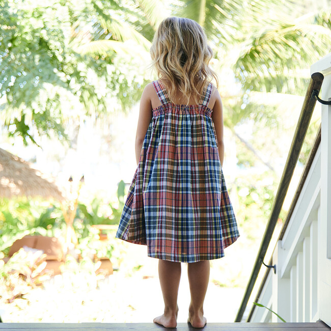 Girls Emma Lou Dress, Vintage Madras - Dresses - 4