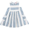 Girls Courtina Dress, Navy & White Stripe - Dresses - 1 - thumbnail