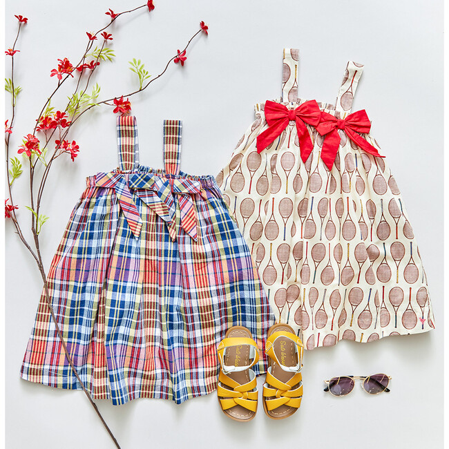 Girls Emma Lou Dress, Vintage Madras - Dresses - 5