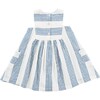 Girls Courtina Dress, Navy & White Stripe - Dresses - 2