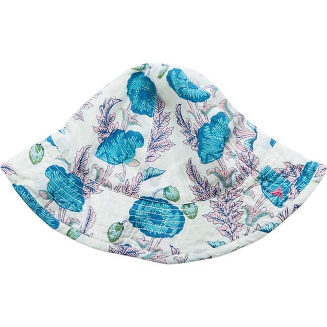 Baby Sun Hat, Slate Block Print