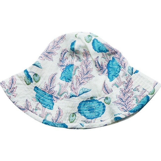 Baby Sun Hat, Slate Block Print