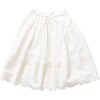 Girls Loretta Skirt, Cream Eyelet - Skirts - 1 - thumbnail