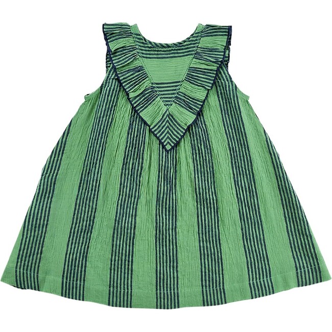 Girls Marly Dress, Peppermint Stripe - Dresses - 1