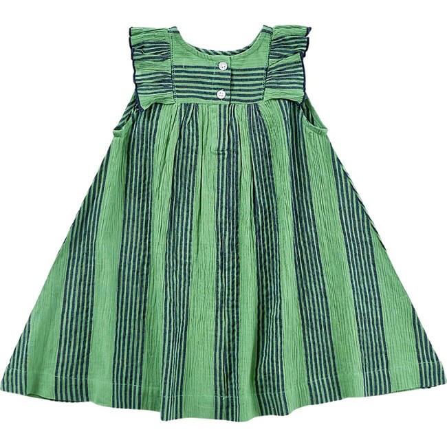 Girls Marly Dress, Peppermint Stripe - Dresses - 4