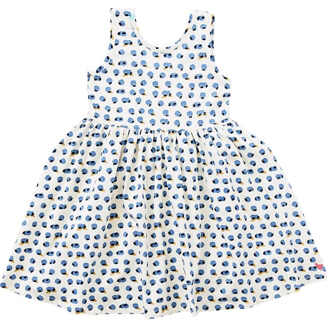 Girls Organic Steph Dress, Mini Blueberries