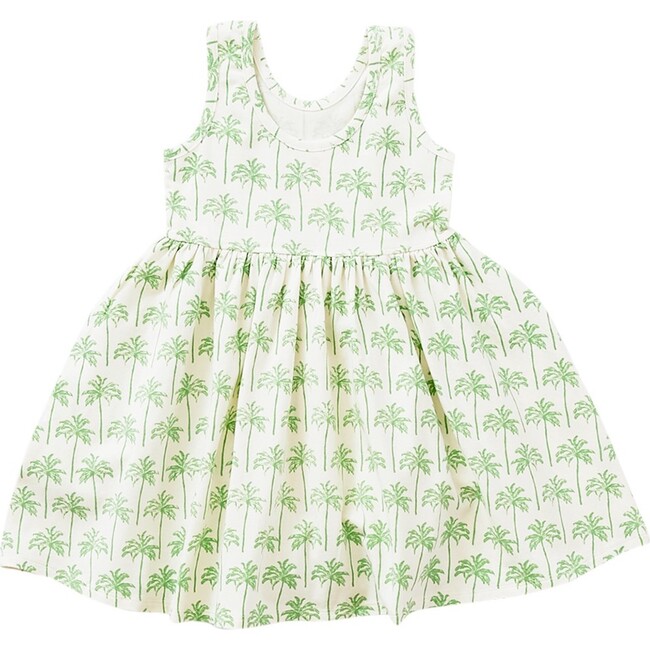 Girls Organic Steph Dress, Palms