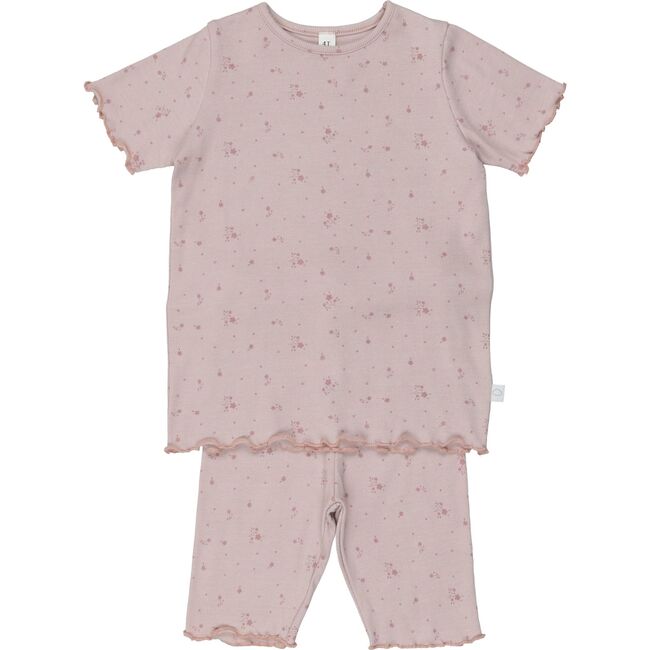 Floral Short Sleeve Set, Washed Blush - Pajamas - 1 - zoom