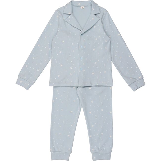 Star Print Grandpa PJ, Blue