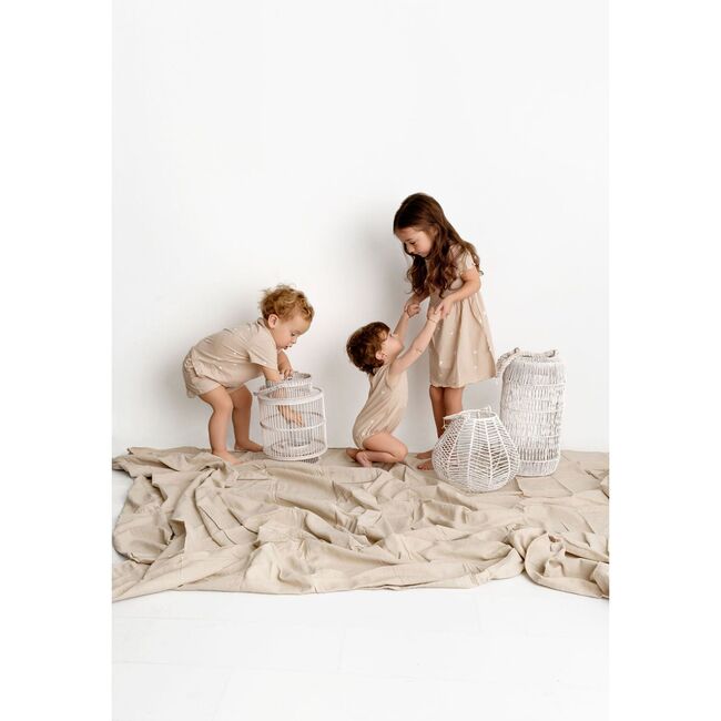 Sun Print Romper, Sand - Rompers - 3