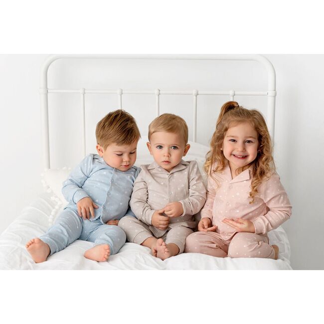 Star Print Grandpa PJ, Pink - Pajamas - 4