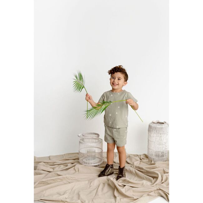 Sun Print Set, Sage - Pajamas - 4