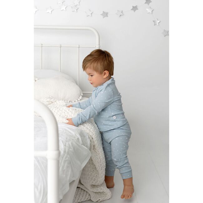 Star Print Grandpa PJ, Blue - Pajamas - 3