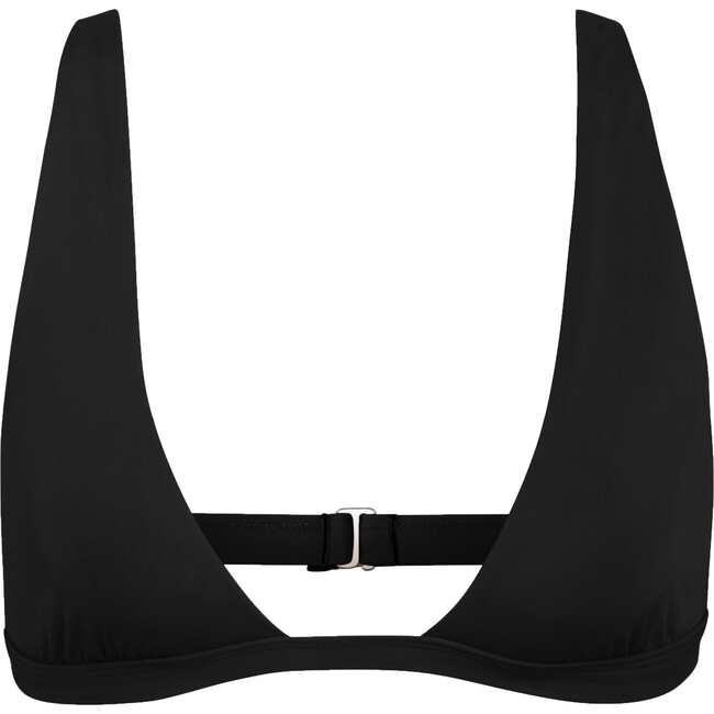 The Women's Decollete Triangle Bikini Top, Black