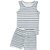 Merino Wool Short Johns, Orion Blue Stripe - Pajamas - 1 - thumbnail