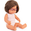 Baby Doll, Caucasian Girl with Down Syndrome and Glasses - Dolls - 1 - thumbnail