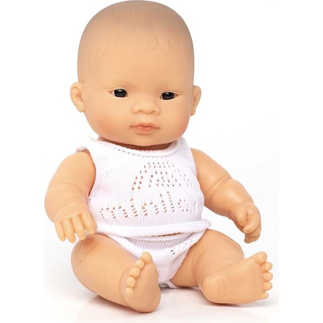 8 1/4" Newborn Baby Doll Asian Boy