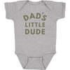 Dad's Little Dude Short Sleeve Bodysuit Gray - Shirts - 1 - thumbnail