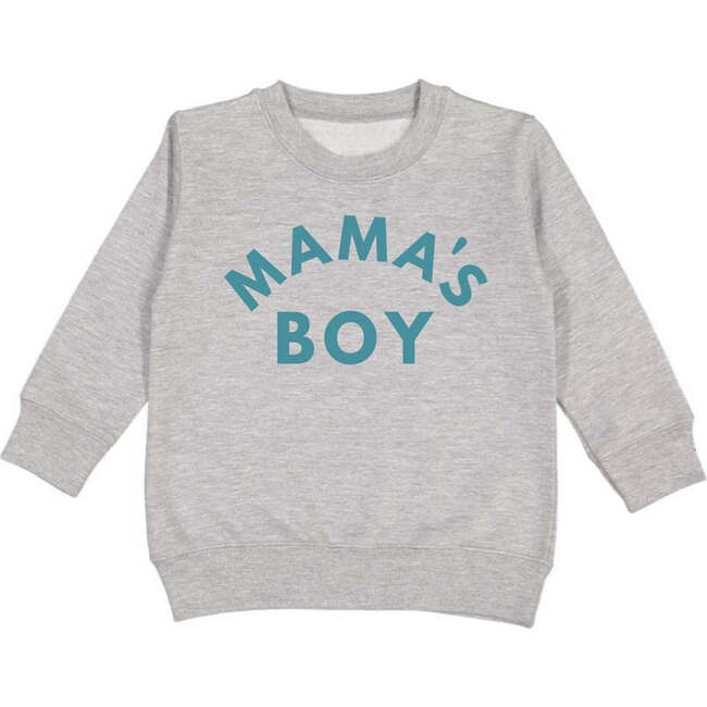 Mama's Boy Long Sleeve Sweatshirt Gray