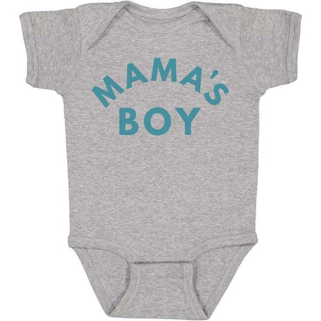 Mama's Boy Short Sleeve Bodysuit Gray