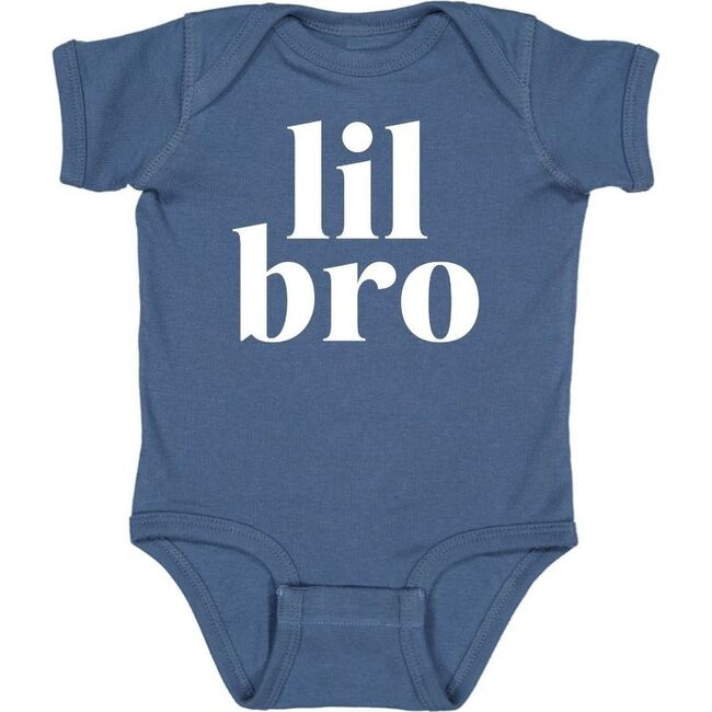 Lil Bro Short Sleeve Bodysuit Indigo - Shirts - 1