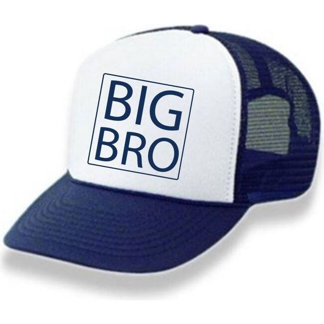 Big Bro Frame Trucker Hat Navy & White