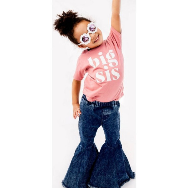Big Sis Short Sleeve Shirt Dusty Rose - Shirts - 3