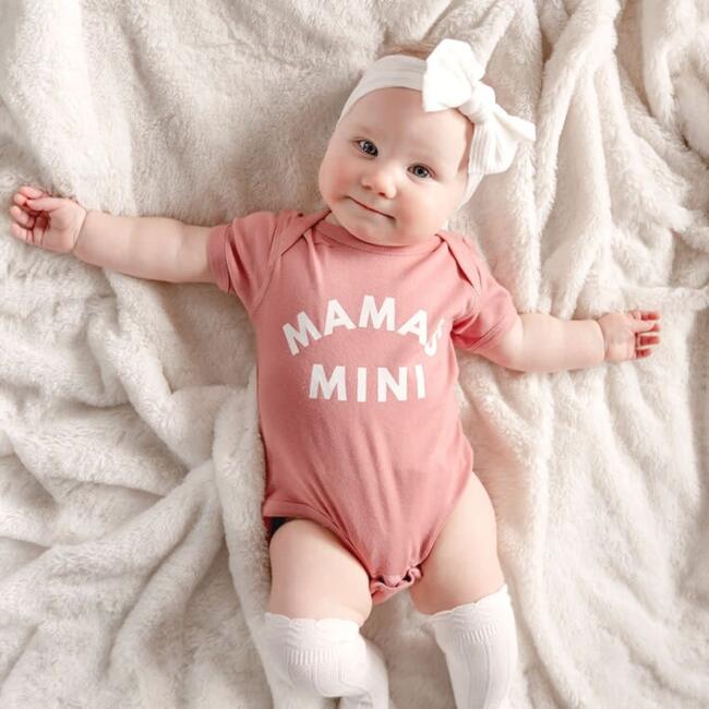 Mama's Mini Short Sleeve Bodysuit Dusty Rose - Shirts - 3