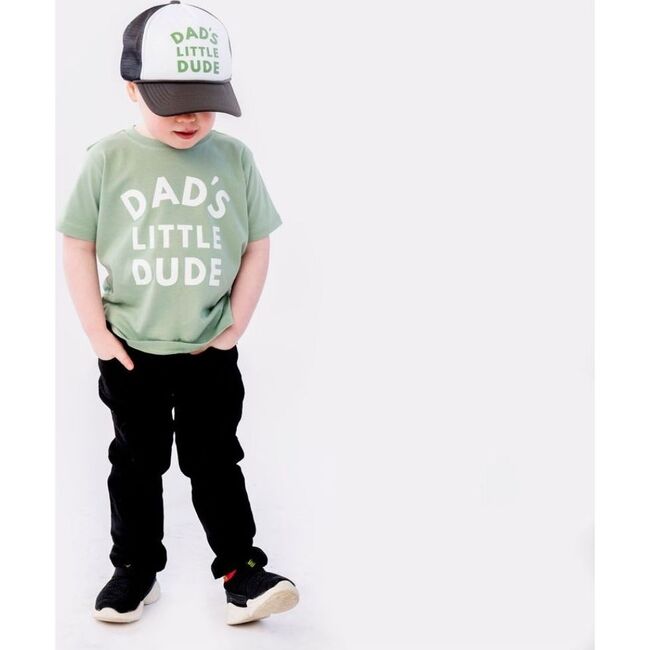 Dad's Little Dude Trucker Hat Charcoal & White - Hair Accessories - 3