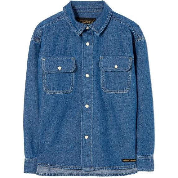 New Dusk Denim Shirt, Blue - Shirts - 1