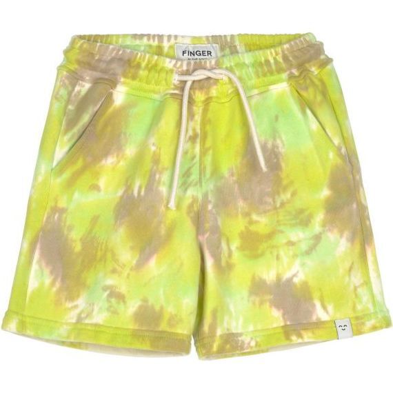 Trinity Neon Lime Camo Shorts, Yellow