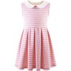 Breton Stripe Jersey Dress, Pink - Dresses - 1 - thumbnail