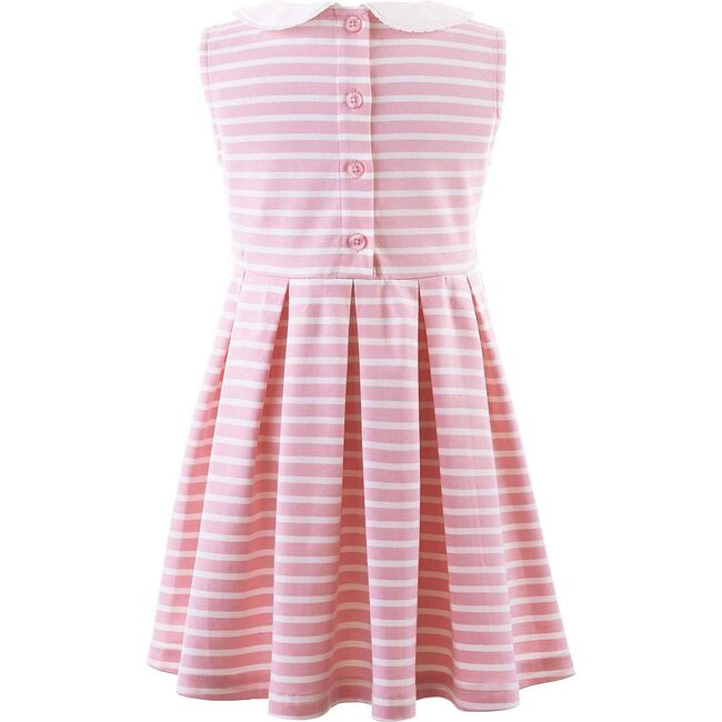 Breton Stripe Jersey Dress, Pink