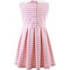 Breton Stripe Jersey Dress, Pink - Dresses - 3