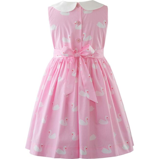 Swan Peter Pan Collar Dress, Pink