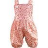 Floral Frill Dungarees, Coral - Overalls - 1 - thumbnail